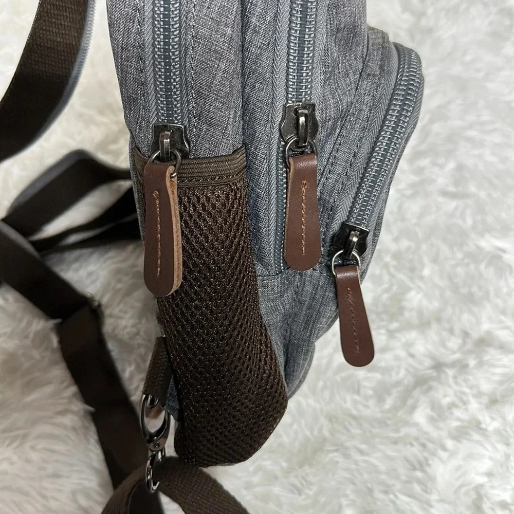 NWOT Small Canvas Backpack with Sequined Skull